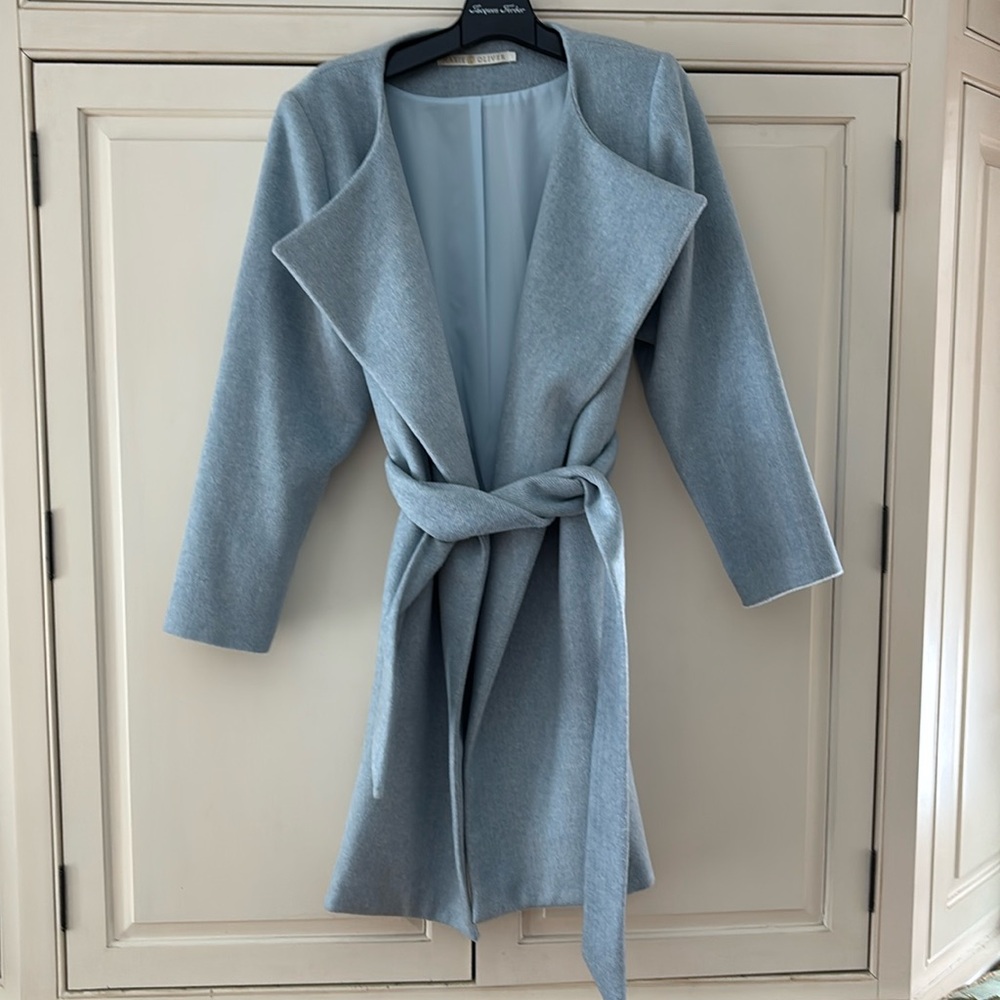 Beautiful Wool Blend Wrap Coat by Marie Oliver L